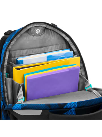 Coocazoo Schulrucksack-Set PORTER "Electric Ice" 2-tlg. in Schwarz/Blau