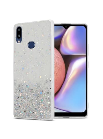 cadorabo Hülle für Samsung Galaxy A10s / M01s Glitter in Transparent mit Glitter