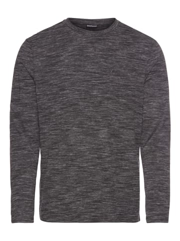 Bruno Banani Langarmshirt in schwarz melange