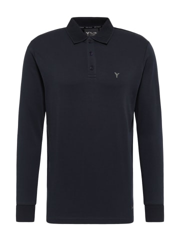 Carlo Colucci Langarm-Poloshirt Corneanu in Navy