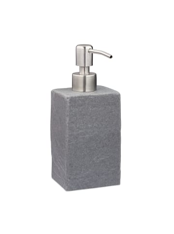 relaxdays 2 x Seifenspender in Grau - 0,2 l