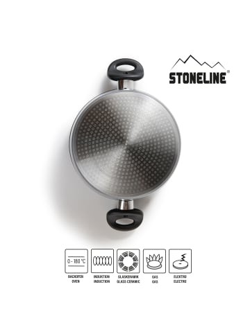 Stoneline Kochtopf | mit Deckel in Anthrazit