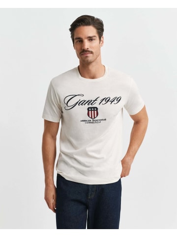 Gant T-Shirt in ecru