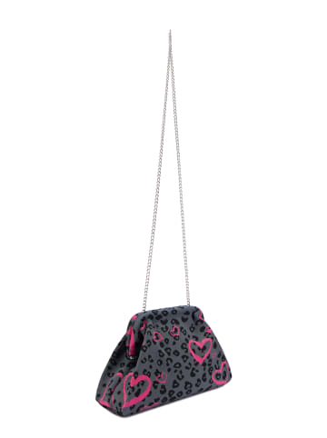 mozzaar Women Clutch in Grey Leo