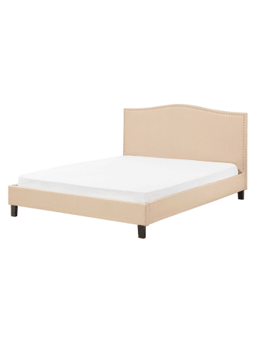 Beliani 2-tlg Doppelbett MONTPELLIER in Beige/Schwarz