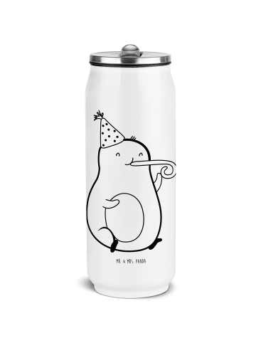 Mr. & Mrs. Panda Wasserflasche Avocado Feier ohne Spruch in Weiß