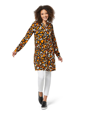 MADELEINE Langes Hemd mit Muster in kitt / multicolor