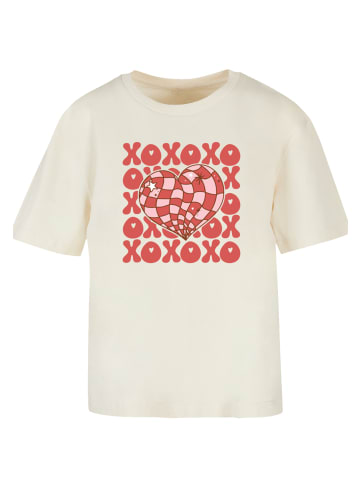 F4NT4STIC Ladies Everyday Tee XOXO Herz Love in Whitesand