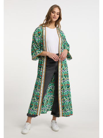 IZIA Kimono in Grün Mehrfarbig