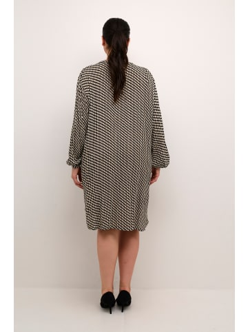 KAFFE curve Tunika KCami Loose fit in Black_White Wavy Print