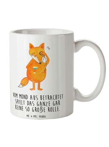Mr. & Mrs. Panda Teetasse Fuchs Lord mit Spruch in Weiß