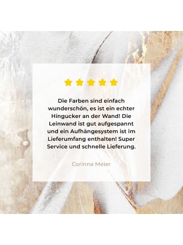 MuchoWow Poster mit Leiste Abstrakte Kunst weiß gold (BxH)