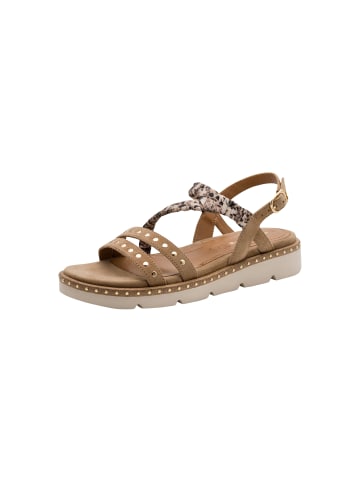 Tamaris Kompensationssandalen aus Leder Beige