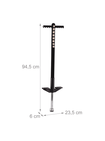 relaxdays Pogo Stick in Schwarz - 35 kg