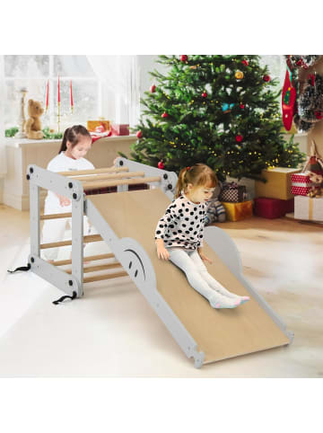 COSTWAY Klettergerüst 5in1 Indoor in Grau