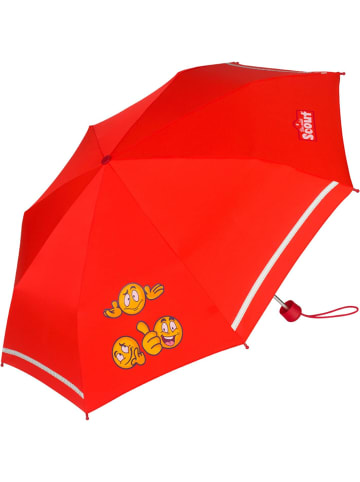 Scout Kinder-Taschenschirm mit reflektierenden Streifen Emoji rot
