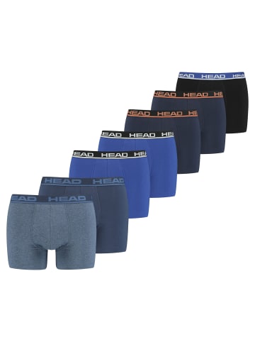 HEAD Boxershort 7er Pack in Blau/Schwarz/Orange