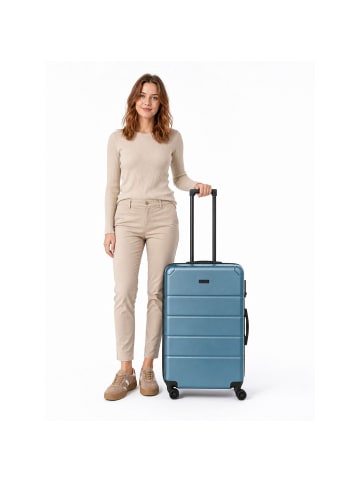 Police Dublin 4 Rollen Trolley L 75 cm mit Dehnfalte in ice blue