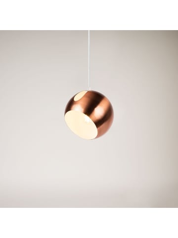 s.LUCE Pendelleuchte Ball tauschbarer Schirm in Kupfer