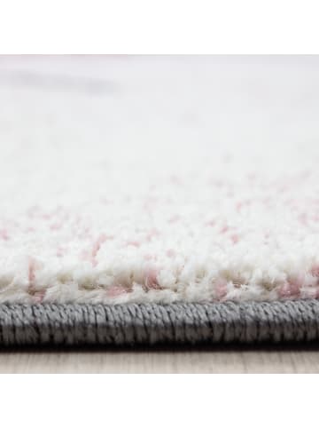 KADIMA DESIGN Kinderteppich Waschbar Elefant TASNA Strapazierfähig OEKO-TEX in Pink
