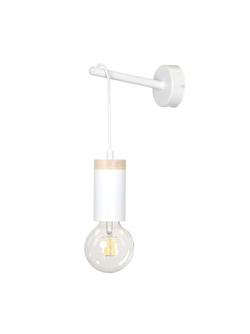 Licht-Erlebnisse Wandlampe (B)17 x (H)10 cm in Weiß Holz