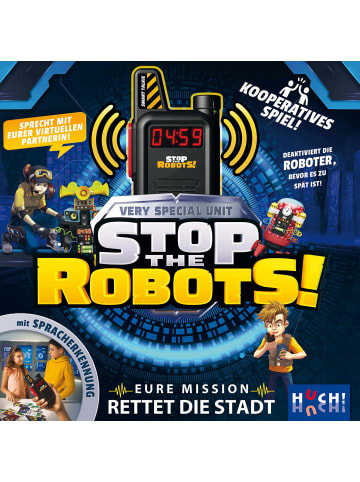 HUCH! Kinderspiel Stop the Robots! in Bunt