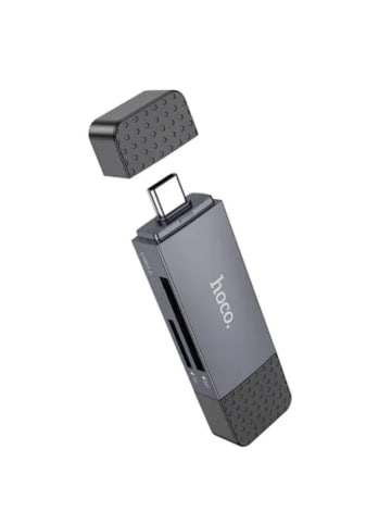 HOCO Speicherkartenleser 2in1 USB A+Typ C 3.0 grau in Grau