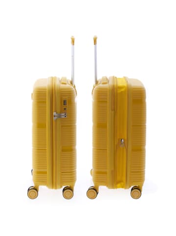 Gladiator 0800 4 Rollen Trolley 55 cm mit Dehnfalte yellow
