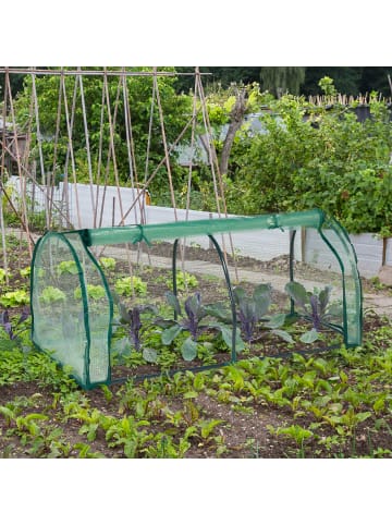 relaxdays Frühbeet in Grün - (B)128 x (H)50 x (T)60 cm