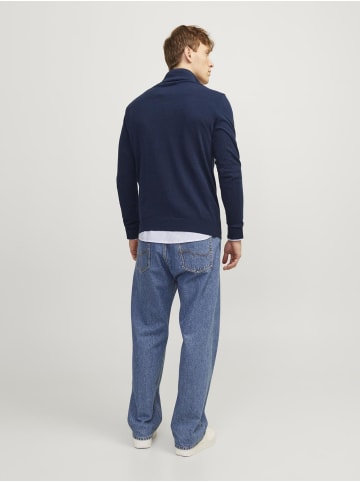 Jack & Jones Strickjacke mit Viertelreißverschluss in Navy Blazer