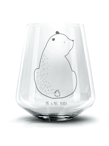 Mr. & Mrs. Panda Longdrinkglas Bär Schulterblick ohne Spruch in Transparent