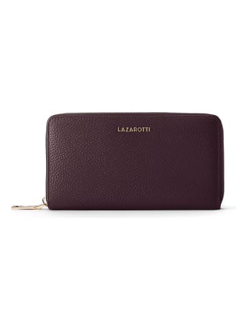 Lazarotti Bologna Leather XL Zip-Around Geldbörse Leder 19 cm burgundy