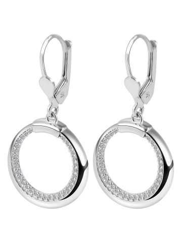 Adeliás Damen Ohrringe – Ohrhänger aus 925 Silber mit Zirkonia in silber