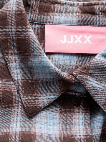 JJXX Karierte Flanellbluse Langarm Jxjamie in skyway