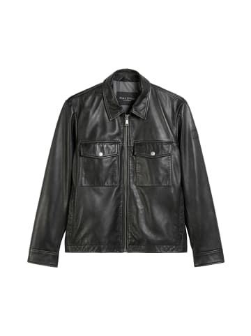 Marc O'Polo Lederjacke regular in Schwarz