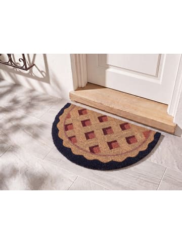 Beliani Fußmatte SILAY in Bunt/Beige/Rot - (W) 45 x (L) 75 cm