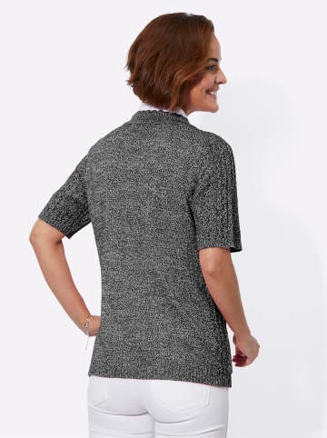 WITT WEIDEN Strickjacke in schwarz-hellgrau-meliert