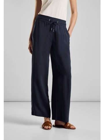 Street One Wide Leg Hose in Blau