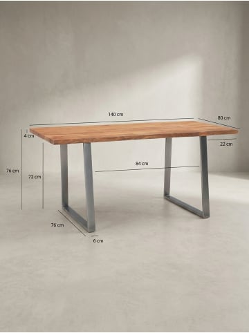 KADIMA DESIGN Schreibtisch Massivholz Baumkante, Home Office, Handarbeit