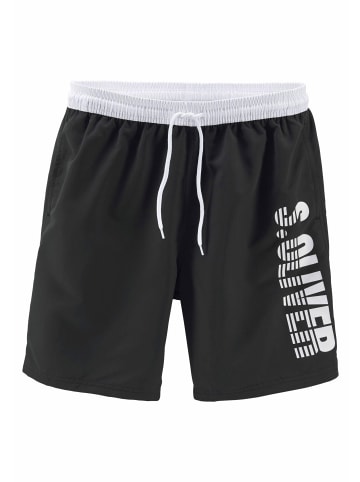 S. Oliver Badeshorts in schwarz (Langgröße)