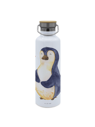 Mr. & Mrs. Panda große wasserflasche Pinguin Diät ohne Spruch in Weiß