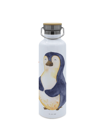 Mr. & Mrs. Panda Trinkflasche Pinguin Diät ohne Spruch in Weiß