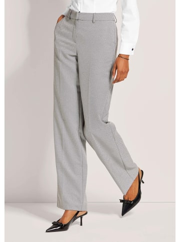 MADELEINE Weite Bügelfalten-Hose in steingrau / wollweiß