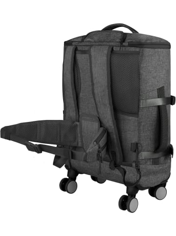 normani Reisetrolley mit Rucksackfunktion und Hüftgurt in Anthrazit