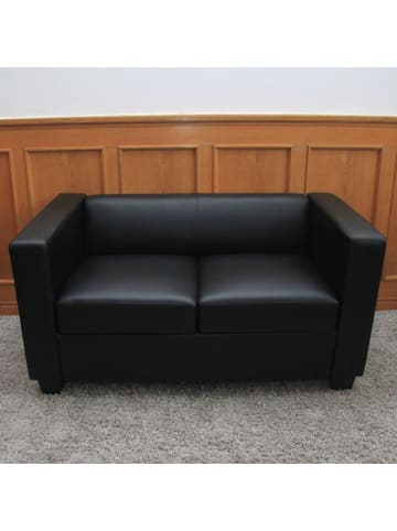 MCW 2er Sofa Lille, Kunstleder, Kunstleder, schwarz