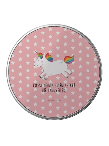 Mr. & Mrs. Panda Dose Einhorn Happy mit Spruch in Rot Pastell