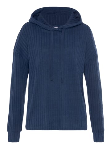 LASCANA Hoodie in blau-meliert