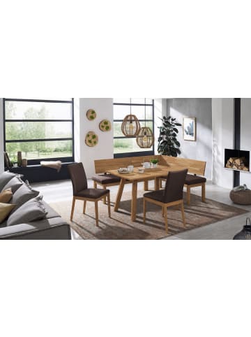 58 aufm Kessel ECKBANKGRUPPE Modern Danny 1 für 7 Personen Massivholz Wildeiche/Braun