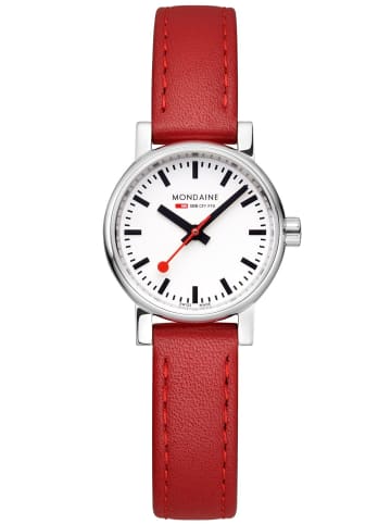 Mondaine Damen-Armbanduhr evo2 Rot 26 mm