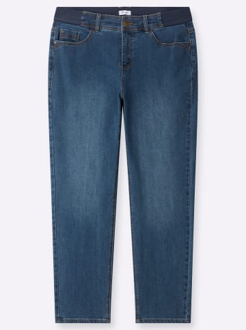 sheego Jeans in blue-stone-washed